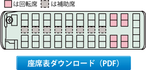 エアロエース　座席表PDFダウンロード