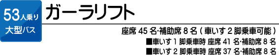 ガーラリフト 53人乗り大型階バス