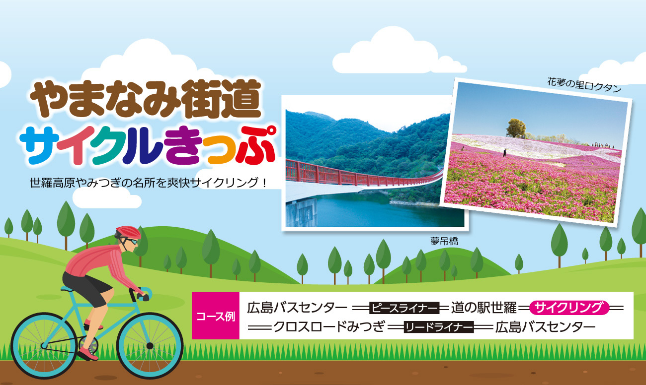 広島発　やまなみ街道サイクルきっぷ